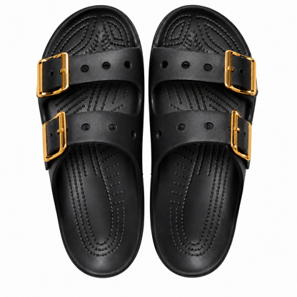 Women’s Metallic Buckle Sandals